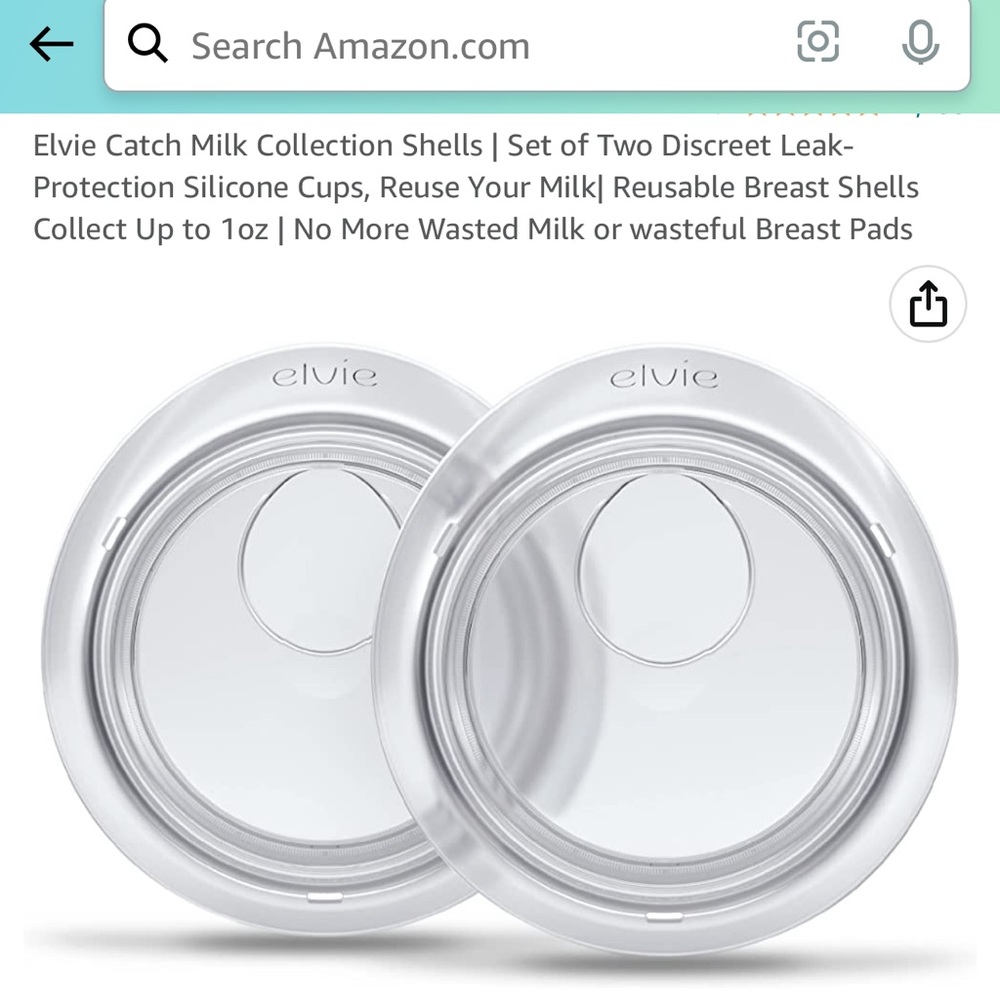 Elvie milk collection shells for nursing